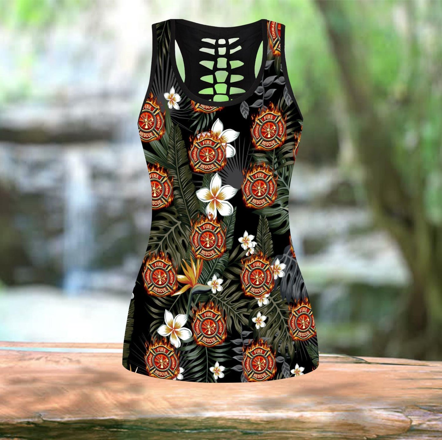 Floral Firefighter Combo Outfit For Women TQH200809