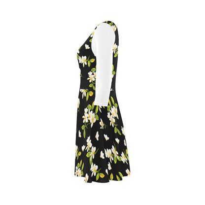 Plumeria Sundress 02 - AH-SLEEVE SUNDRESSES-e-joyer-XS-White-Sundress-Vibe Cosy™