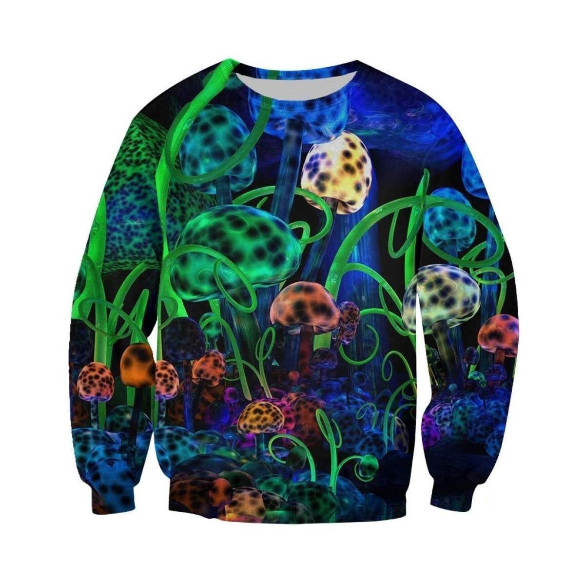 3D ALL OVER PRINTED MUSHROOM TRIPPY SHIRTS-Apparel-NTH-Sweatshirt-S-Vibe Cosy™