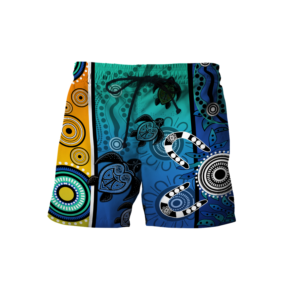 Aboriginal Indigenous Turtle Dot Painting Art 3D Hoodie Shirt For Men And Women