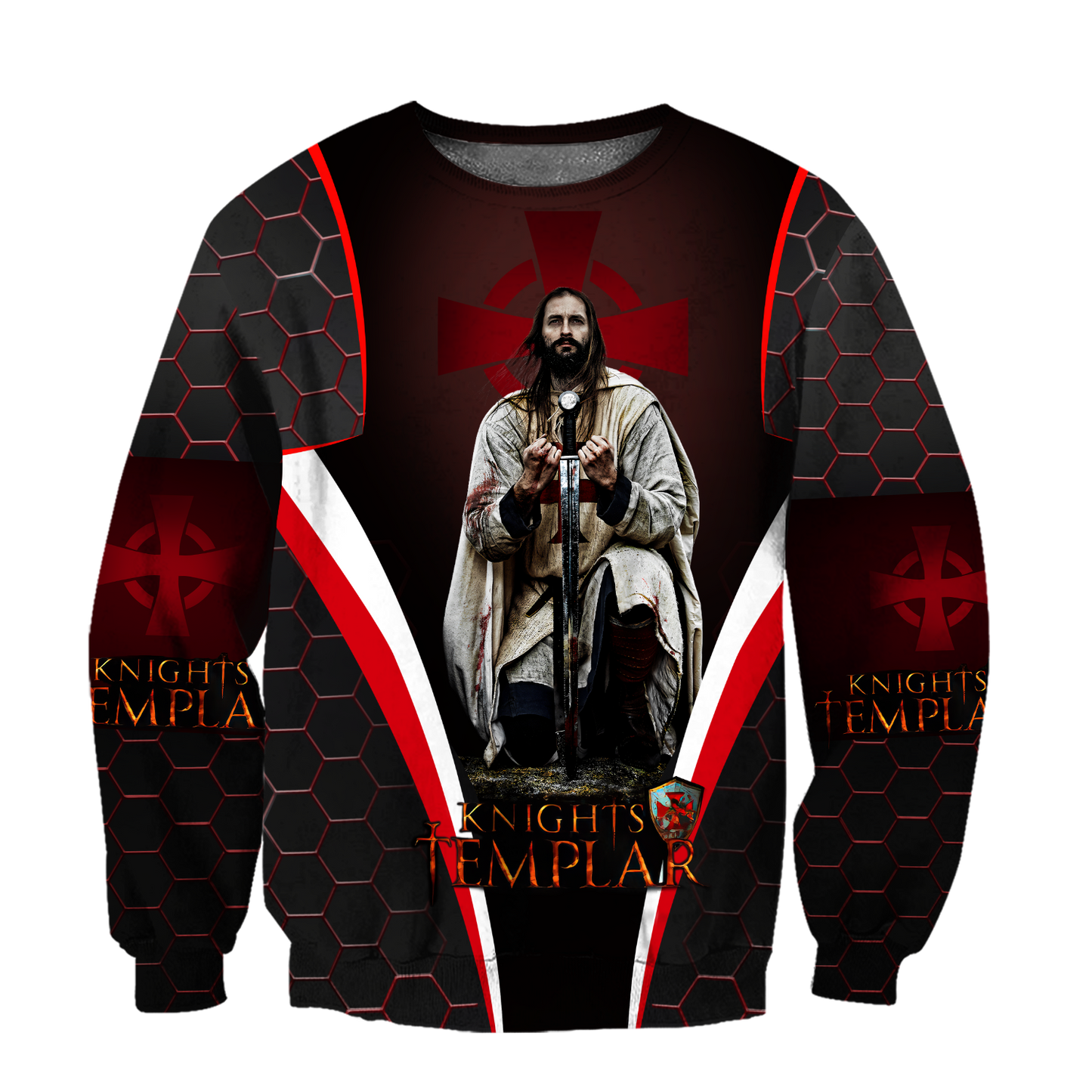 Knights Templar 3D all over printed for men and women PL19082002