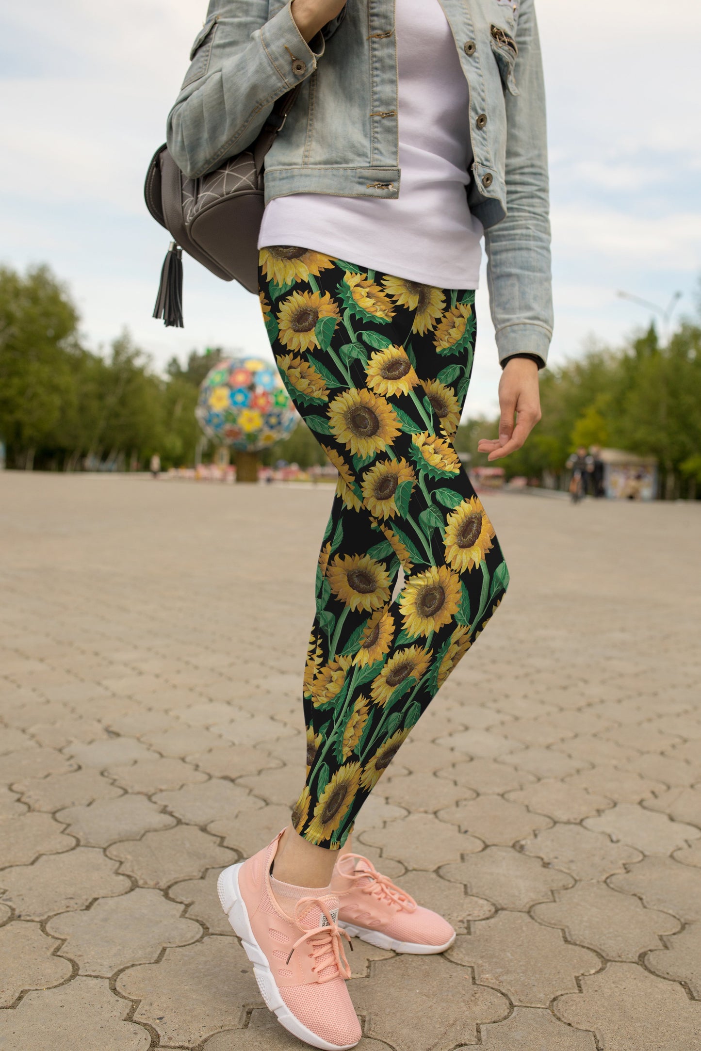 3d All Over Printing Sunflowers Legging-Apparel-Phaethon-Hoodie Dress-S-Vibe Cosy™