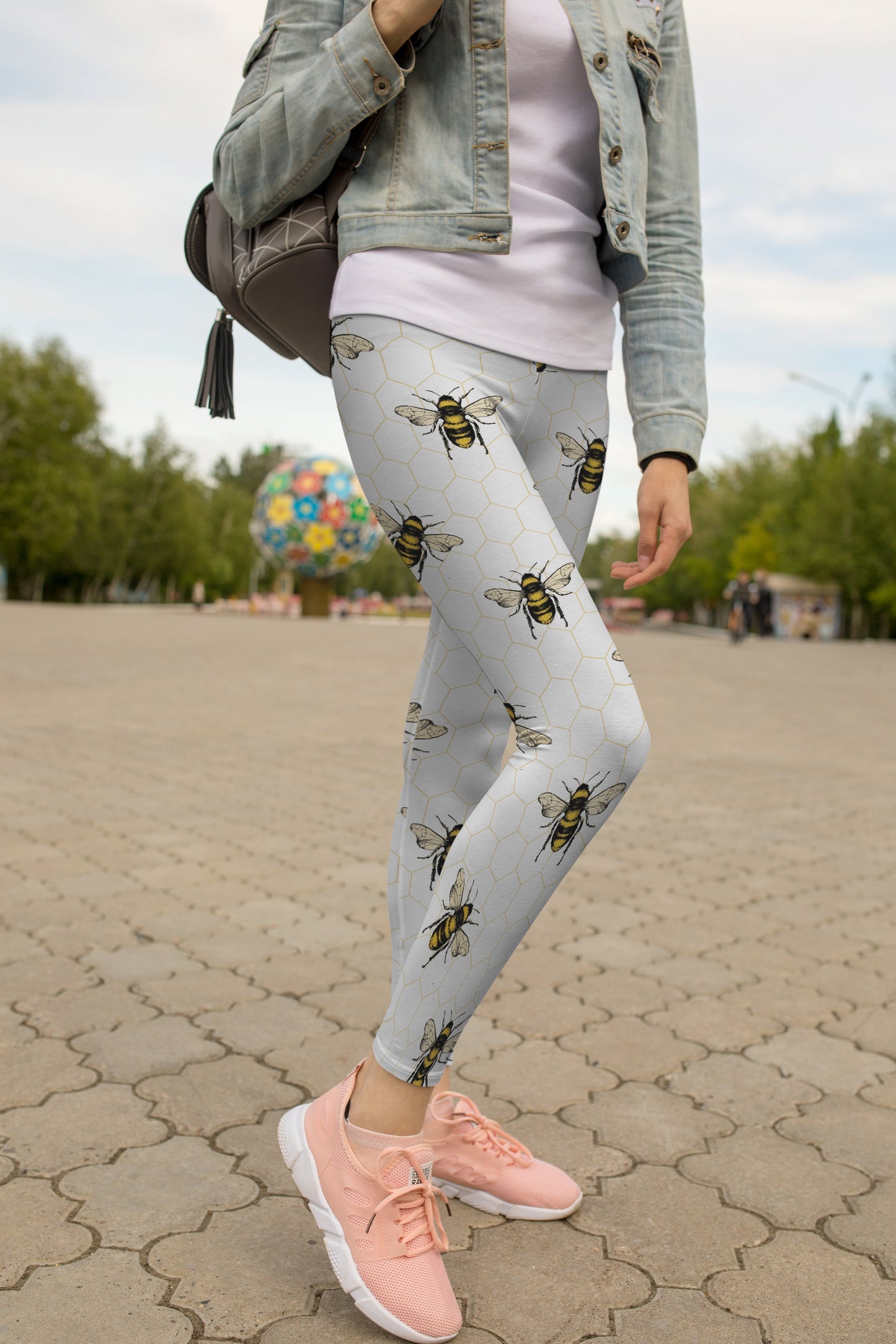 3D All Over Print Many Bee Legging-Apparel-Phaethon-Legging-S-Vibe Cosy™