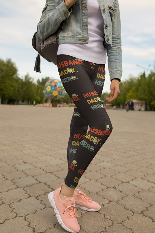 3D All Over Print Husband Daddy Hero Legging-Apparel-Khanh Arts-Legging-S-Vibe Cosy™