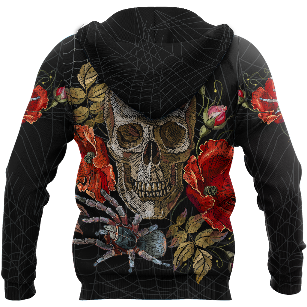 Love Skull red 3D all over printed for man and women QB06042001-Apparel-PL8386-Hoodie-S-Vibe Cosy™