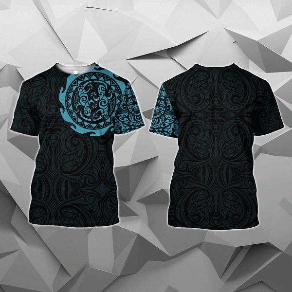 Maori Tangaroa Tattoo New Zealand All Over Hoodie - Blue HC-Apparel-Huyencass-Hoodie-S-Vibe Cosy™
