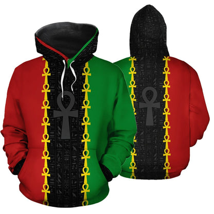 African Hoodie - Africa Reggae Ankh 1st-ALL OVER PRINT HOODIES-HPArt-Men-S-Black-Vibe Cosy™