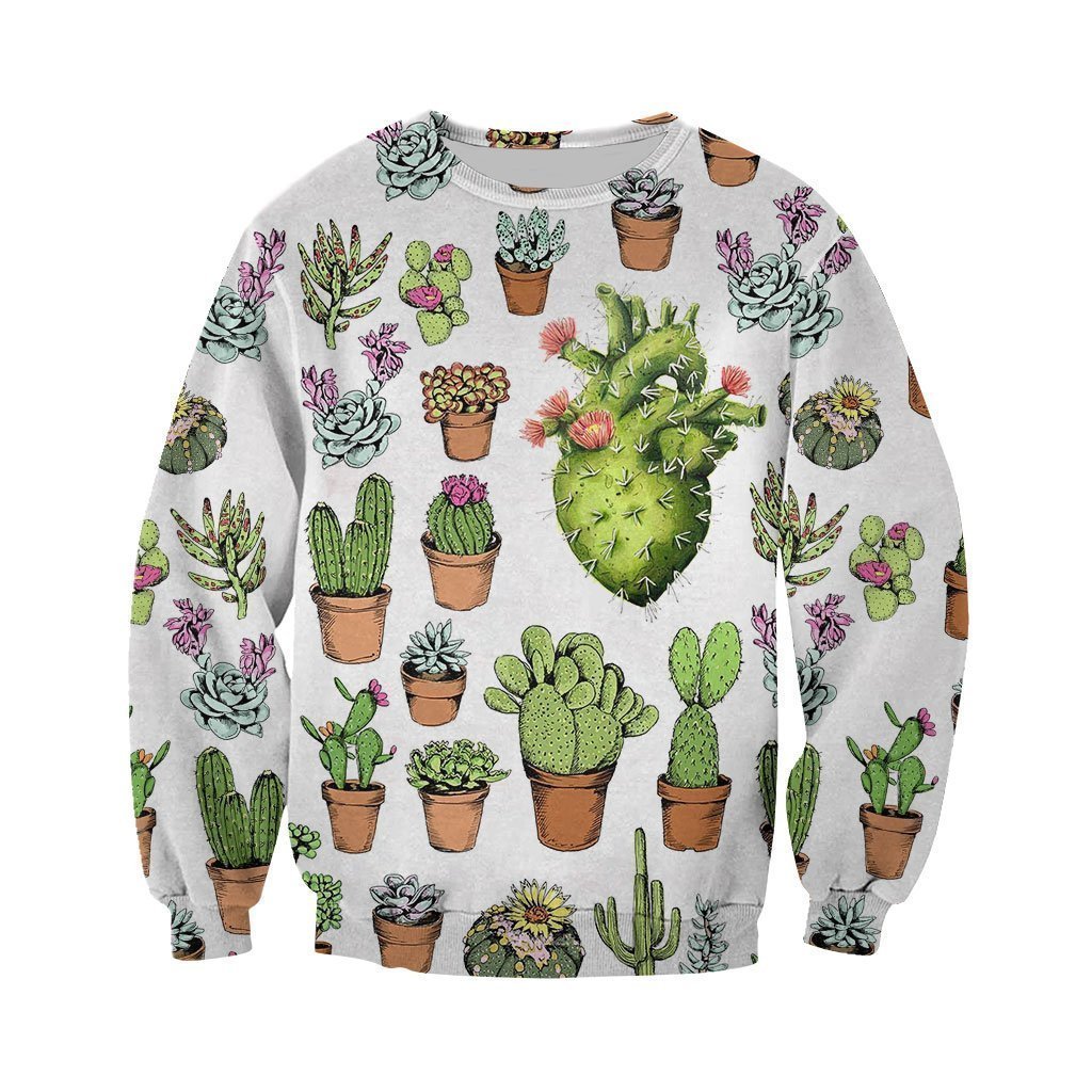 3D All Over Printed Beautiful Succulents Shirts And Shorts-Apparel-NTH-Sweatshirt-S-Vibe Cosy™
