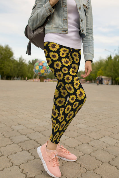 3D All Over Printing Sunflower Legging-Apparel-NTH-Hoodie Dress-S-Vibe Cosy™