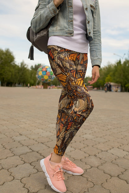3D All Over Yellow Butterflies Hoodie Dress Leggings Blanket NNK-Apparel-NNK-Legging-S-Vibe Cosy™