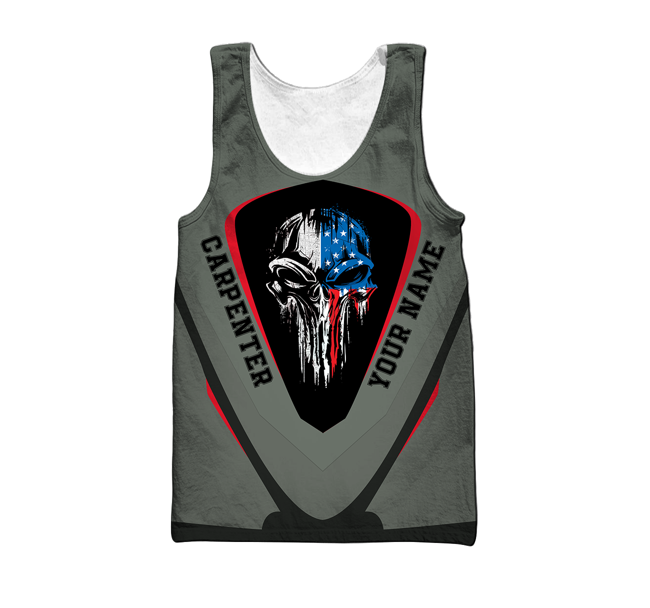 Carpenter Skull Customize Name 3D Unisex Shirts
