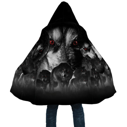 Wolf  3D All Over Printed Unisex Zip Cloak
