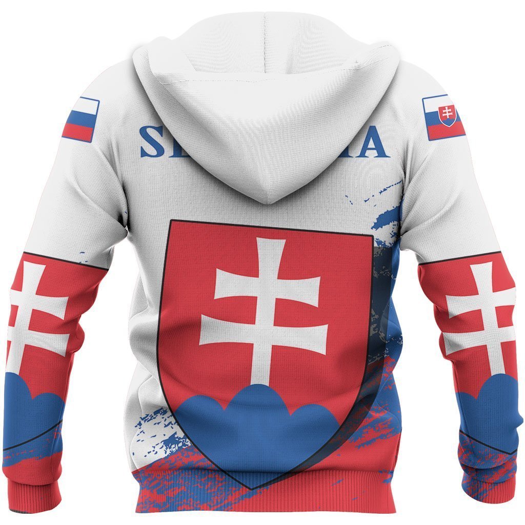 Slovakia Special Zipper Hoodie A7-FULL ZIPPER HOODIES-e-joyer-Men-S-White-Vibe Cosy™