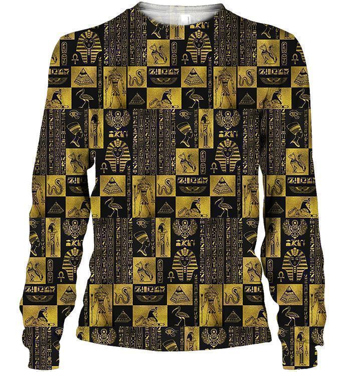 All Over Printed Egyptian God And Symbols-Apparel-MP-Sweatshirt-S-Vibe Cosy™