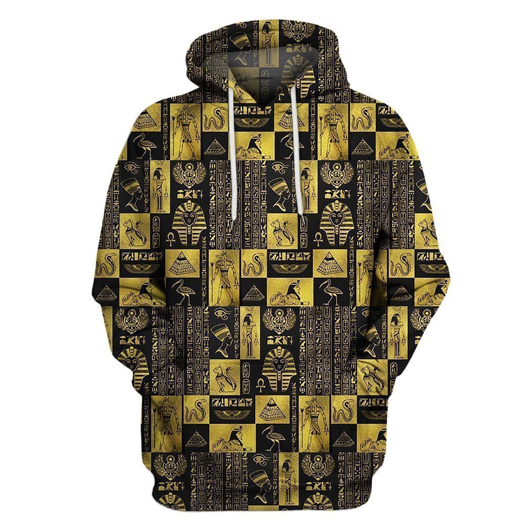 All Over Printed Egyptian God And Symbols-Apparel-MP-Hoodies-S-Vibe Cosy™