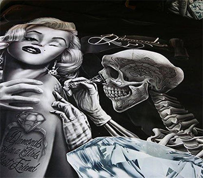 Marilyn Monroe and Skull Bedding Sets - Amaze Style™-Bedding Set
