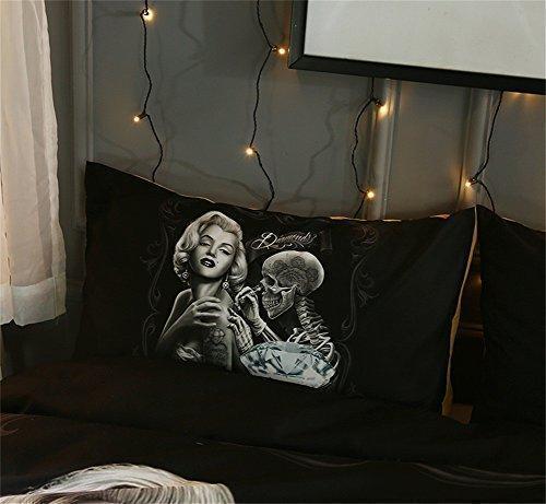 Marilyn Monroe and Skull Bedding Sets - Amaze Style™-Bedding Set