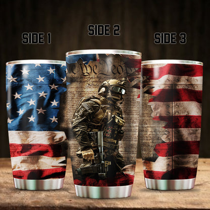 United States Veteran Steel Tumbler