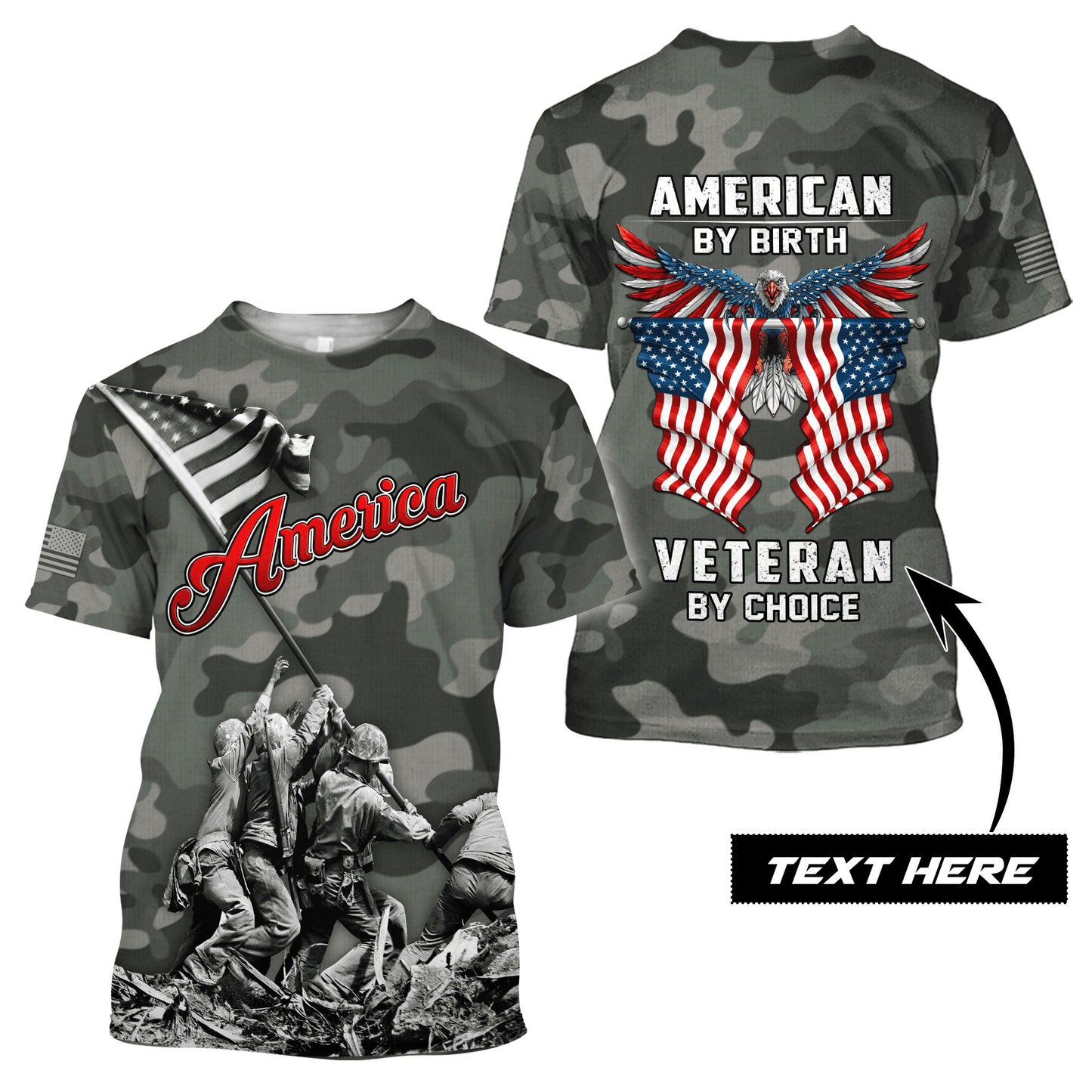 Customized Name American 3D All Over Printed Unisex Shirts