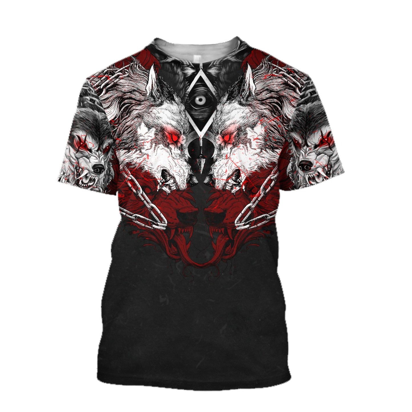 Wolf Tattoo 3D All Over Printed Unisex Shirt No 05