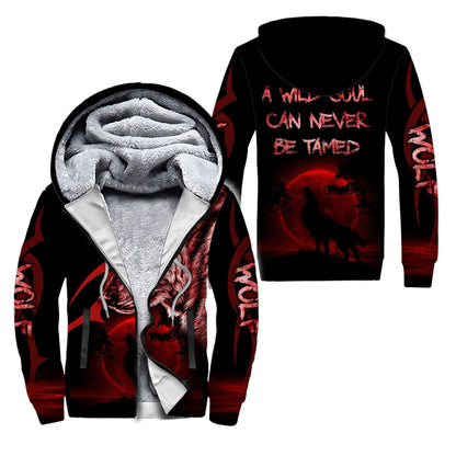 Wolf - A Wild Soul Can Never Be Tamed 3D All Over Printed Unisex Shirts No 01