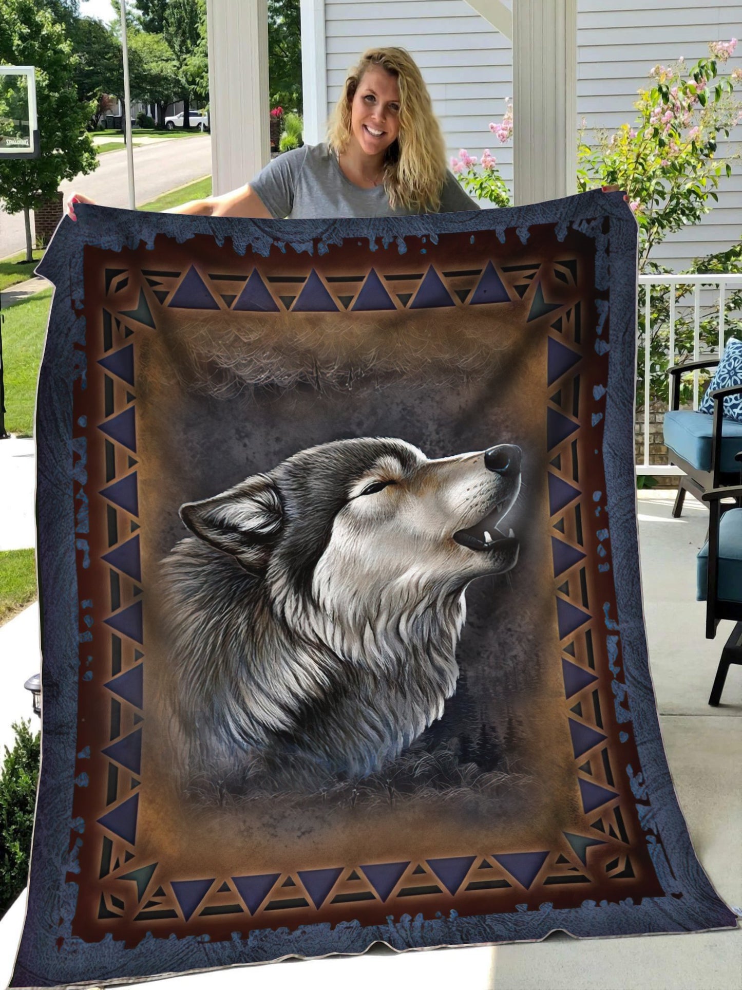 Wolf 3D All Over Printed Blanket