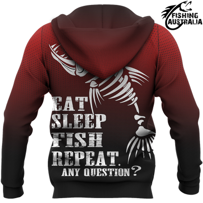 Fishing Australia - Eat Sleep Fish Repeat Hoodie - Amaze Style™-Apparel