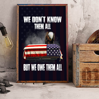 American Poster Vertical 3D Printed