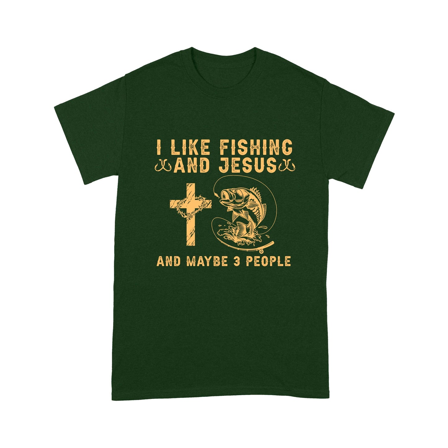 I Like Fishing And Jesus And Maybe 3 People Shirt Unisex T-Shirt MH13012202DH