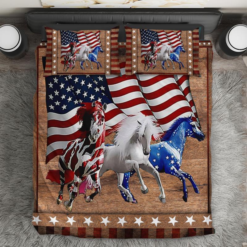 Horse American 3D All Over Printed Bedding Set