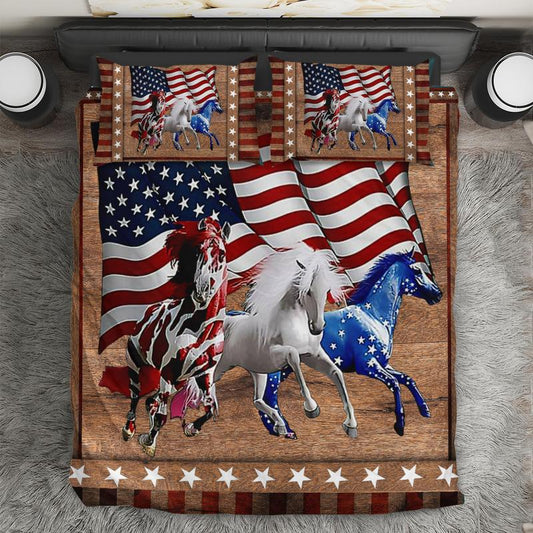 Horse American 3D All Over Printed Bedding Set