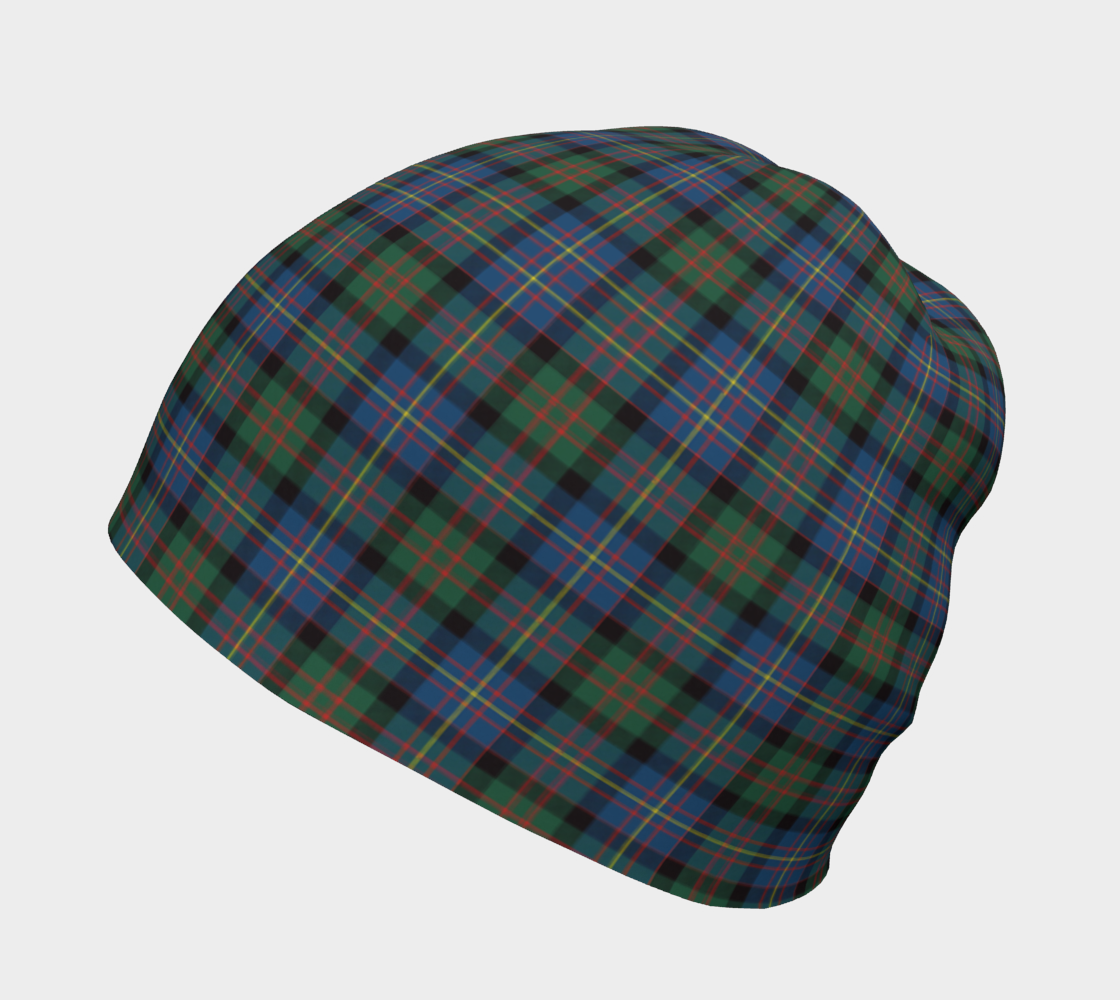 Cameron of Erracht Ancient Tartan Beanie D5-BEANIES-LoveTheWorld-Adult Small / Medium-Bamboo (mild)-Black-Vibe Cosy™