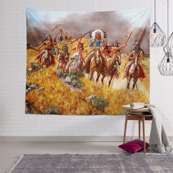 Native American 3D All Over Printed Tapestry