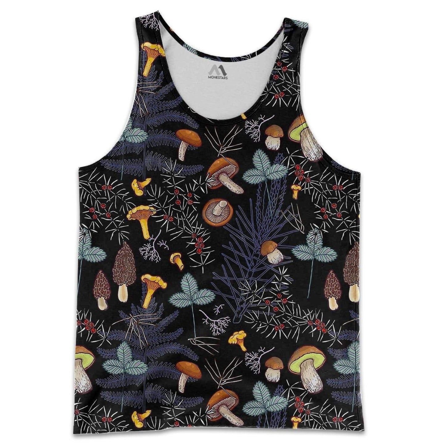 DARK WILD FOREST MUSHROOMS 3D ALL OVER PRINTED SHIRTS-Apparel-NTH-Tank Top-S-Vibe Cosy™