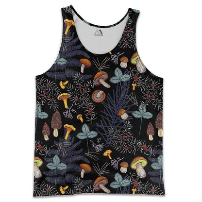 DARK WILD FOREST MUSHROOMS 3D ALL OVER PRINTED SHIRTS-Apparel-NTH-Tank Top-S-Vibe Cosy™