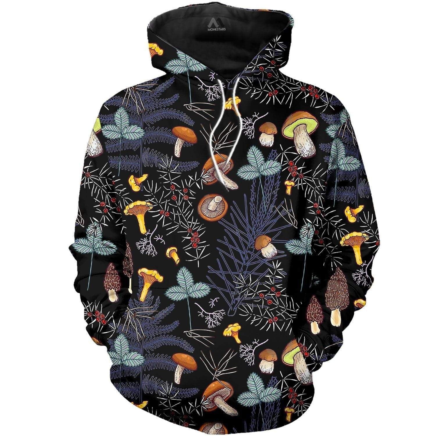 DARK WILD FOREST MUSHROOMS 3D ALL OVER PRINTED SHIRTS-Apparel-NTH-Hoodie-S-Vibe Cosy™