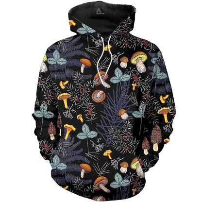 DARK WILD FOREST MUSHROOMS 3D ALL OVER PRINTED SHIRTS-Apparel-NTH-Hoodie-S-Vibe Cosy™