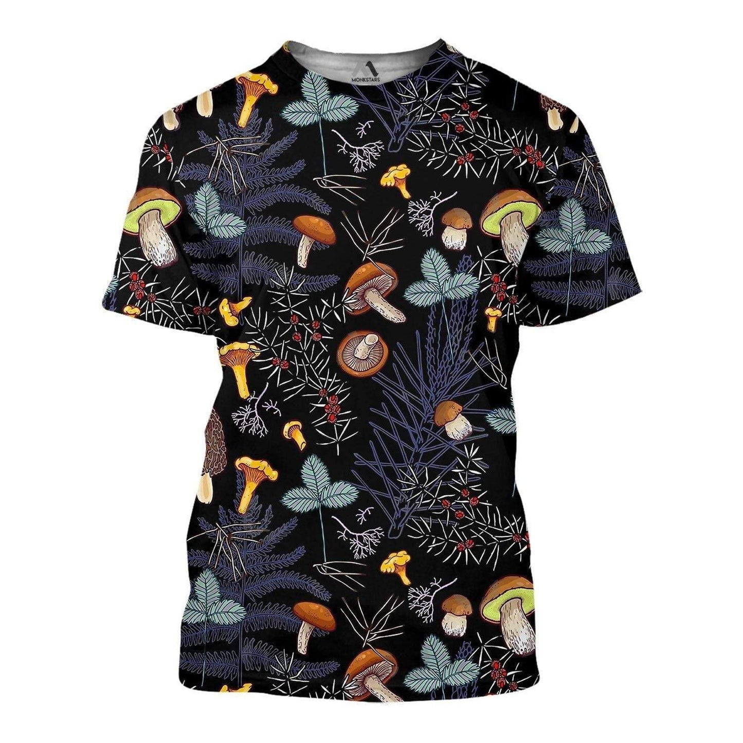 DARK WILD FOREST MUSHROOMS 3D ALL OVER PRINTED SHIRTS-Apparel-NTH-T-Shirt-S-Vibe Cosy™