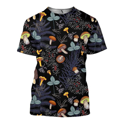 DARK WILD FOREST MUSHROOMS 3D ALL OVER PRINTED SHIRTS-Apparel-NTH-T-Shirt-S-Vibe Cosy™