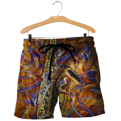 Saxophone music 3d hoodie shirt for men and women HG1144-Apparel-HG-Shorts-S-Vibe Cosy™