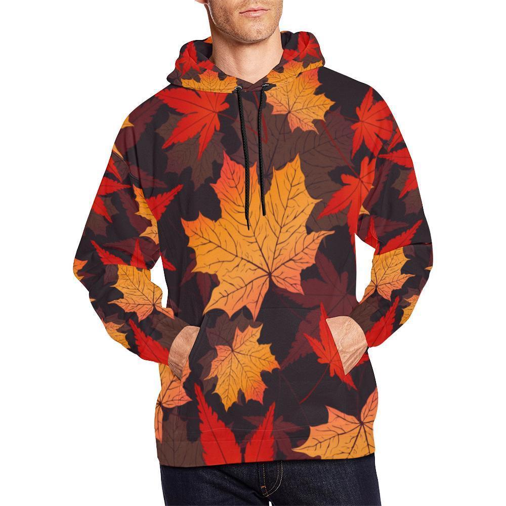 CANADA - MAPLE LEAF RED OVER PRINT HOODIE A1-Apparel-Khanh Arts-Hoodie-S-Vibe Cosy™