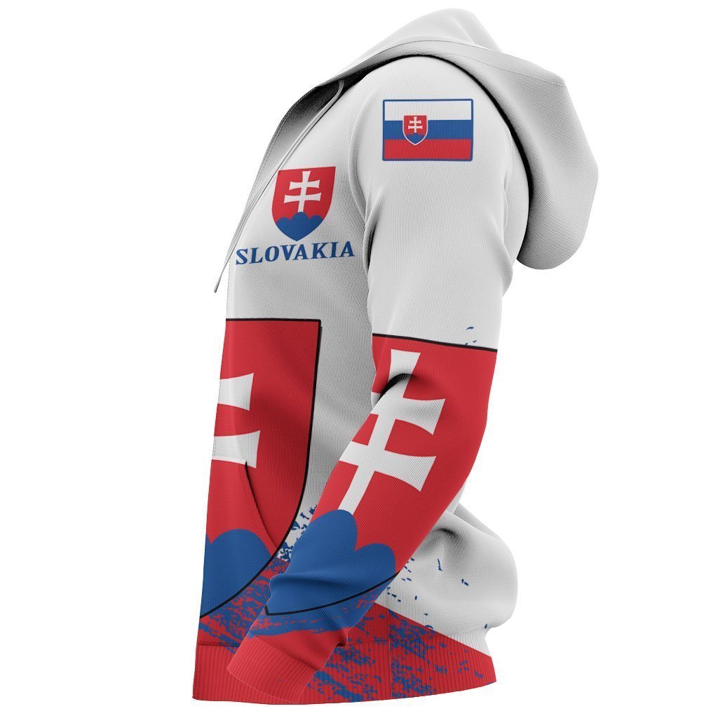 Slovakia Special Zipper Hoodie A7-FULL ZIPPER HOODIES-e-joyer-Men-S-White-Vibe Cosy™