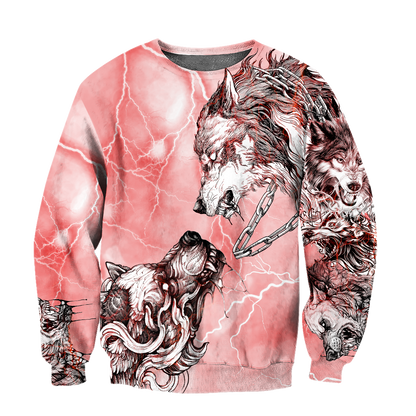 Tattoo Red Wolf 3D All Over Printed Hoodie For Men and Women DAST24102000