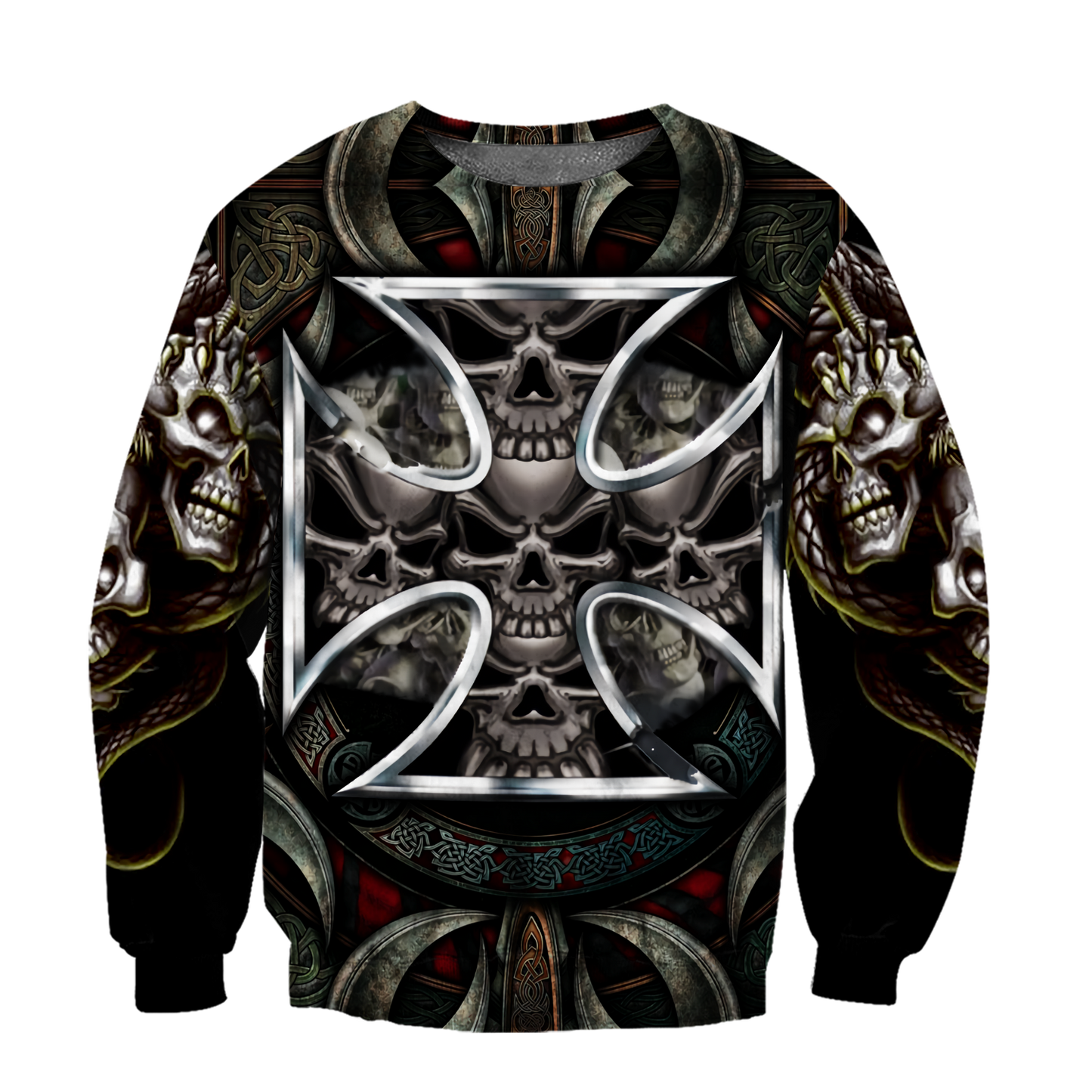 Premium All Over Printed Skull Cross Shirts MEI