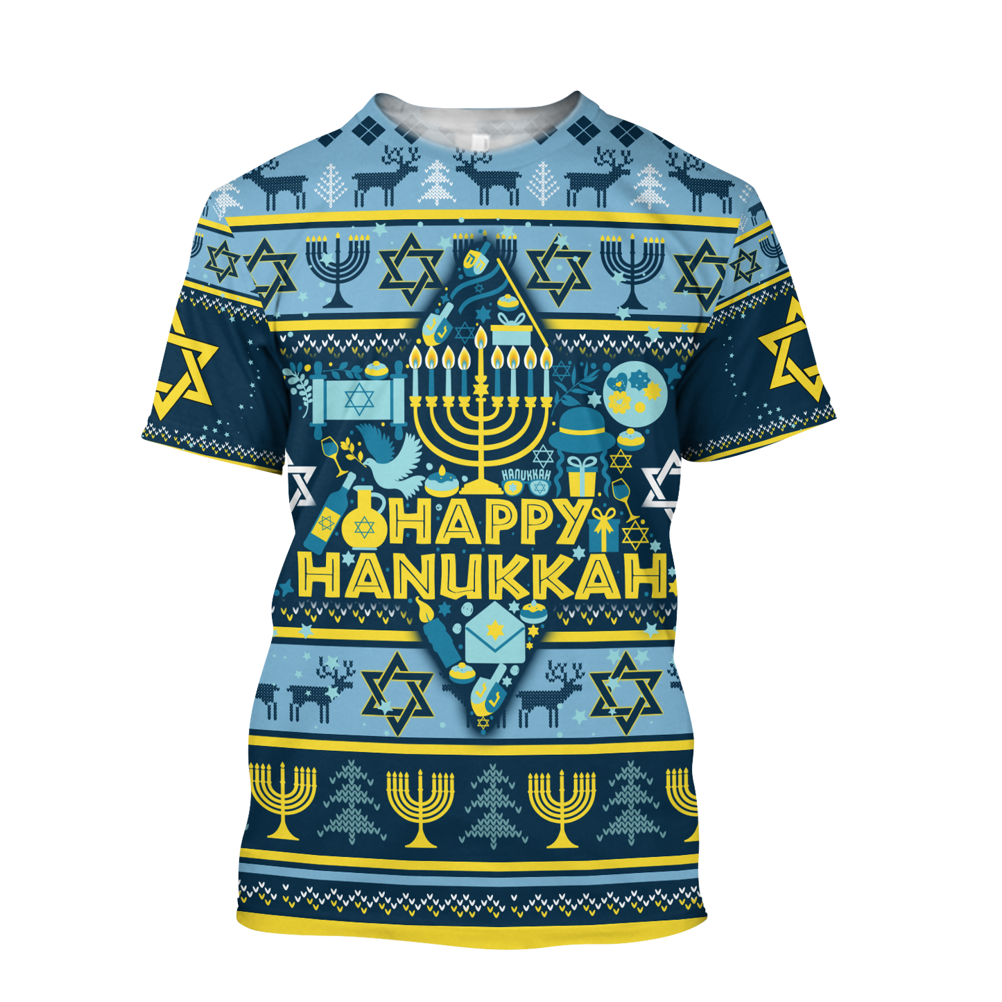 Premium All Over Printed Happy Hanukkah Shirts MEI
