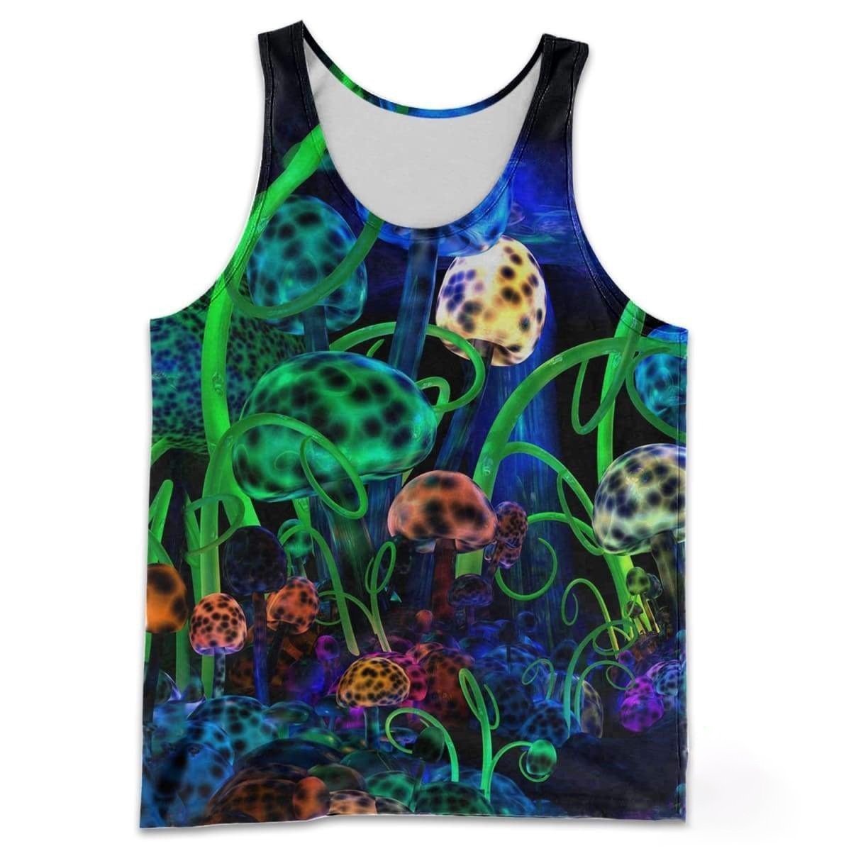 3D ALL OVER PRINTED MUSHROOM TRIPPY SHIRTS-Apparel-NTH-Tank Top-S-Vibe Cosy™