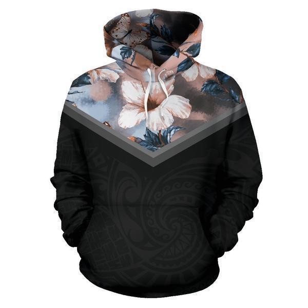 Hawaii Vintage Pattern Hoodie Blur Pink Hibiscus - AH - J9-ALL OVER PRINT ZIP HOODIES (P)-Phaethon-Hoodie-S-Vibe Cosy™