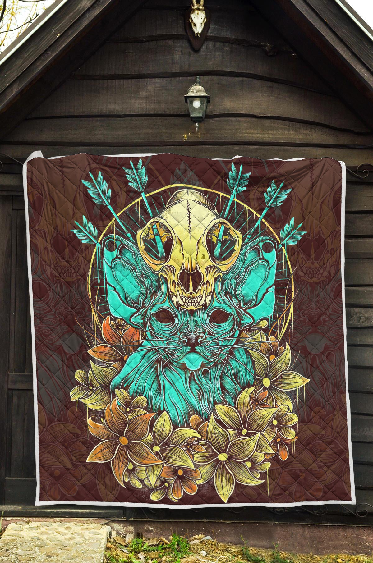 Sphynx Skull Nature Couple Quilt HHT03082003S1