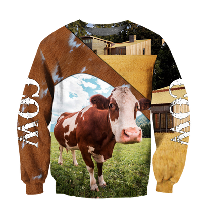 Lovely Cow 3D All Over Printed Shirts For Men And Woman
