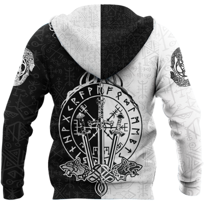 Love Viking Warriors tattoos 3D all over printed for man and women HHT01072002-Apparel-PL8386-Hoodie-S-Vibe Cosy™